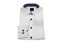 Daniel Hechter Langarmhemd Regular Fit Creme/Weiß