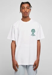 URBAN CLASSICS T-Shirt Urban Classics Herren Organic Tree Logo Tee Weiß/Grün/Beige