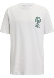 URBAN CLASSICS T-Shirt Urban Classics Herren Organic Tree Logo Tee Weiß/Grün/Beige