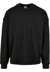 URBAN CLASSICS Rundhalspullover Urban Classics Herren Organic Oversized Boxy Crew Schwarz