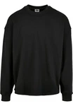 URBAN CLASSICS Rundhalspullover Urban Classics Herren Organic Oversized Boxy Crew Schwarz