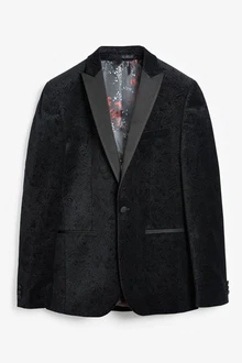Next Sakko Slim Fit Schwarz/Dunkelgrau/Grau