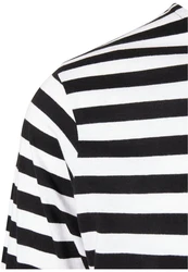 URBAN CLASSICS Langarmshirt Urban Classics Herren Regular Stripe LS Schwarz/Dunkelblau/Weiß/Grau/Creme
