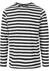 URBAN CLASSICS Langarmshirt Urban Classics Herren Regular Stripe LS Schwarz/Dunkelblau/Weiß/Grau/Creme