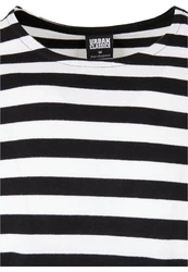URBAN CLASSICS Langarmshirt Urban Classics Herren Regular Stripe LS Schwarz/Dunkelblau/Weiß/Grau/Creme