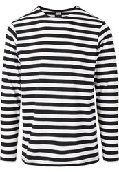 URBAN CLASSICS Langarmshirt Urban Classics Herren Regular Stripe LS Schwarz/Dunkelblau/Weiß/Grau/Creme