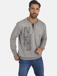 Sweatshirt GANDALV +Fit Kollektion, Knopfleiste