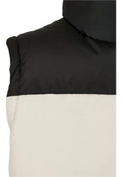 Urban Classics Block Puffer Vest Weiß/Beige/Schwarz