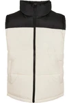 Urban Classics Block Puffer Vest Weiß/Beige/Schwarz