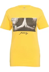 MisterTee Kurzarmshirt Ladies Pray Tee Gelb