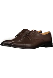 Roy Robson Anzugsschuh Derby Captoe Schnürschuh Dunkelbraun/Braun/Bordeaux