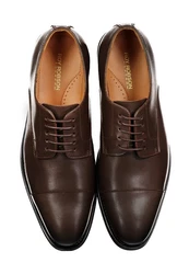 Roy Robson Anzugsschuh Derby Captoe Schnürschuh Dunkelbraun/Braun/Bordeaux