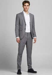 Jack & Jones Anzug JPRBLAFranco JPRFRANCO SUIT NOOS Dunkelgrau/Grau/Hellgrau