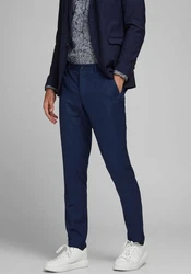 Jack & Jones Anzughose JPRFRANCO TROUSER NOOS Dunkelblau/Blau
