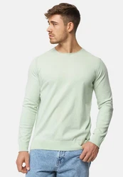 Indicode Herren Gamal Strickpullover O-Neck Pulli 