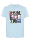 Chiemsee Print-Shirt T-Shirt mit Art-Frontprint (1) Hellblau/Blau/Mischfarben