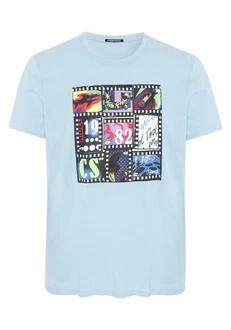 Chiemsee Print-Shirt T-Shirt mit Art-Frontprint (1) Hellblau/Blau/Mischfarben