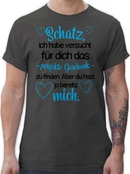 Shirtracer T-Shirt Perfekte Geschenk Partner Liebe Blau/Grau/Türkis/Rot/Schwarz