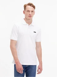 Calvin Klein Poloshirt mit Logo auf der Brust Weiß/Creme