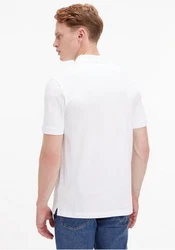 Calvin Klein Poloshirt mit Logo auf der Brust Weiß/Creme