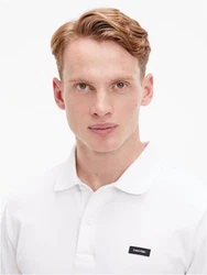 Calvin Klein Poloshirt mit Logo auf der Brust Weiß/Creme