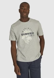Daniel Hechter T-Shirt mit Rundhalsausschnitt Braun/Khaki/Grau/Hellgrau/Blau