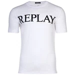 Replay T-Shirt Herren 1/2-Arm Rundhals Logo Blau/Rot/Dunkelblau
