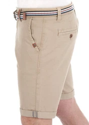 riverso Herren Chino Shorts RIVKlaas Regular Fit Gürtel Bermuda Kurze Hose (19400) Beige/Khaki