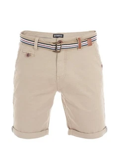 riverso Herren Chino Shorts RIVKlaas Regular Fit Gürtel Bermuda Kurze Hose (19400) Beige/Khaki