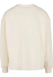 URBAN CLASSICS Rundhalspullover Urban Classics Herren Organic Oversized Boxy Crew Khaki/Beige/Weiß