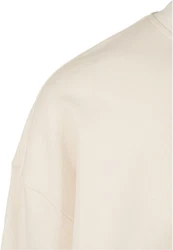 URBAN CLASSICS Rundhalspullover Urban Classics Herren Organic Oversized Boxy Crew Khaki/Beige/Weiß