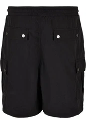 URBAN CLASSICS Cargohose Urban Classics Herren Nylon Cargo Shorts Schwarz/Dunkelblau/Dunkelgrau