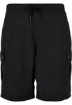 URBAN CLASSICS Cargohose Urban Classics Herren Nylon Cargo Shorts Schwarz/Dunkelblau/Dunkelgrau