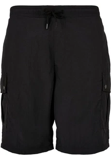 URBAN CLASSICS Cargohose Urban Classics Herren Nylon Cargo Shorts Schwarz/Dunkelblau/Dunkelgrau