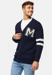 Indicode Strickpullover INJose Blau/Dunkelblau