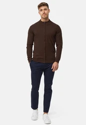 Indicode Strickjacke Lau Dunkelbraun/Braun/Dunkelrot
