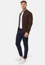 Indicode Strickjacke Lau Dunkelbraun/Braun/Dunkelrot