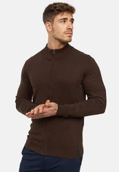 Indicode Strickjacke Lau Dunkelbraun/Braun/Dunkelrot
