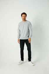 COMEOR Sweatshirt Herren Pullover bequeme Sweater Grau/Hellgrau