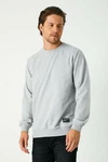 COMEOR Sweatshirt Herren Pullover bequeme Sweater Grau/Hellgrau