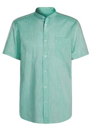 H.I.S Kurzarmhemd Regular Fit Stehkragenhemd Hellblau/Grün/Blau/Türkis