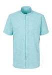 H.I.S Kurzarmhemd Regular Fit Stehkragenhemd Hellblau/Grün/Blau/Türkis