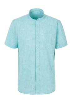 H.I.S Kurzarmhemd Regular Fit Stehkragenhemd Hellblau/Grün/Blau/Türkis H.I.S Kurzarmhemd Regular Fit Stehkragenhemd Hellblau/Grün/Blau/Türkis