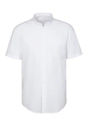 H.I.S Kurzarmhemd Regular Fit Stehkragenhemd Weiß/Creme