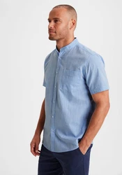 H.I.S Kurzarmhemd Regular Fit Stehkragenhemd 