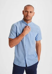 H.I.S Kurzarmhemd Regular Fit Stehkragenhemd 