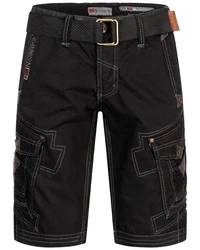 Geographical Norway Shorts Herren Cargo Shorts Bermuda Sommer Freizeit Schwarz