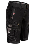 Geographical Norway Shorts Herren Cargo Shorts Bermuda Sommer Freizeit Schwarz