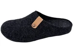 PADERO Herren Pantoffel Hausschuh Schwarz/Dunkelgrau