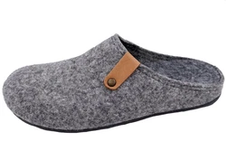 PADERO Herren Pantoffel Hausschuh Grau/Hellgrau/Dunkelgrau